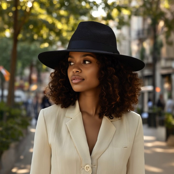 silk lined fedora for natural hair