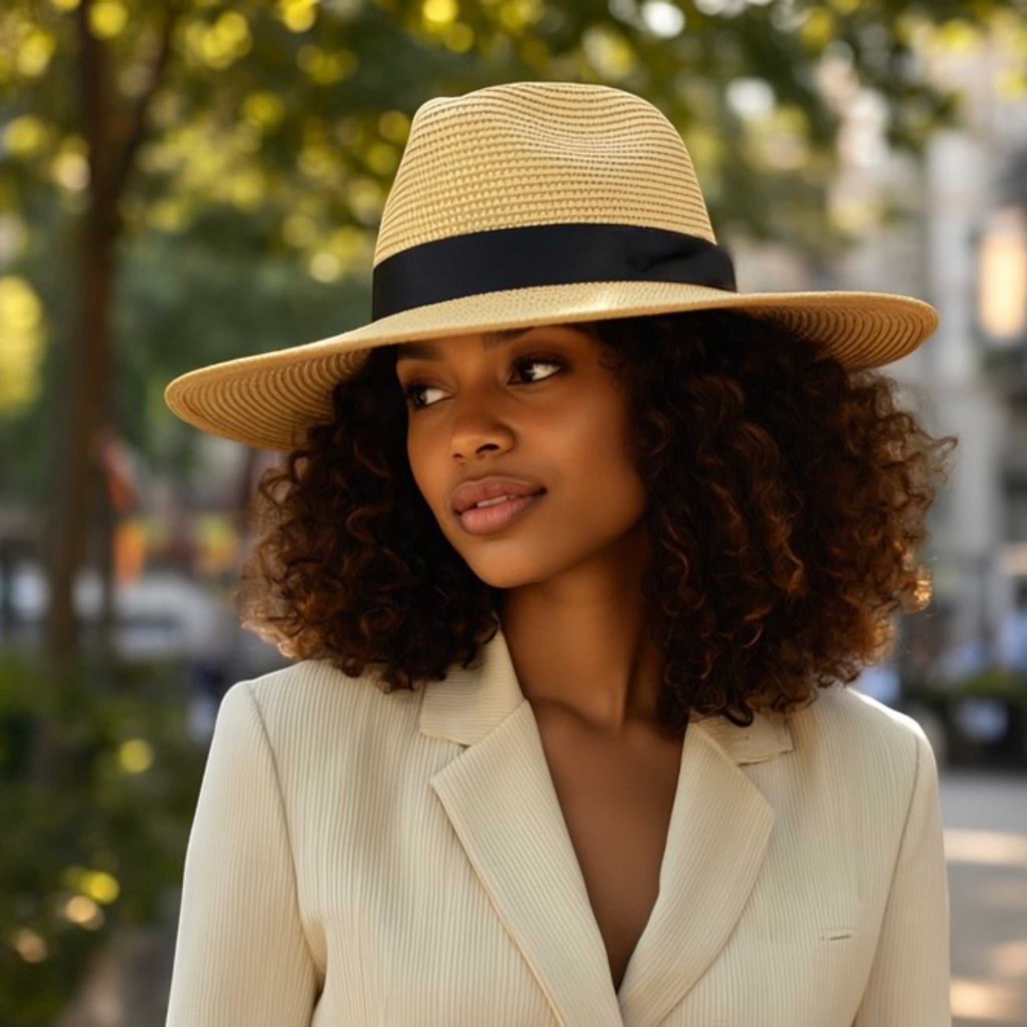 silk lined fedora for natural hair