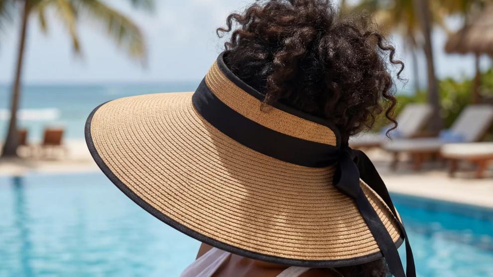 Woman wearing a hat on vacation