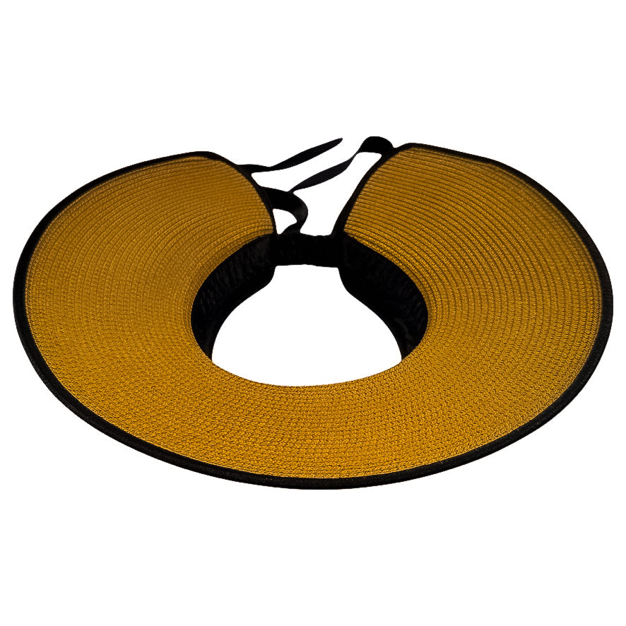 Damazo Eclipse open-top sun hat in beige with wide brim