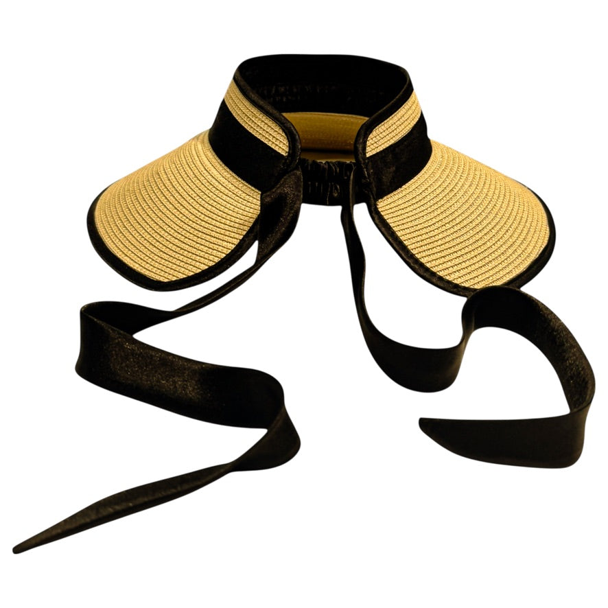 Damazo Eclipse open-top sun hat in beige with wide brim