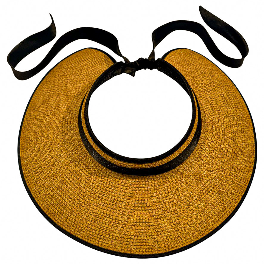 Damazo Eclipse open-top sun hat in beige with wide brim