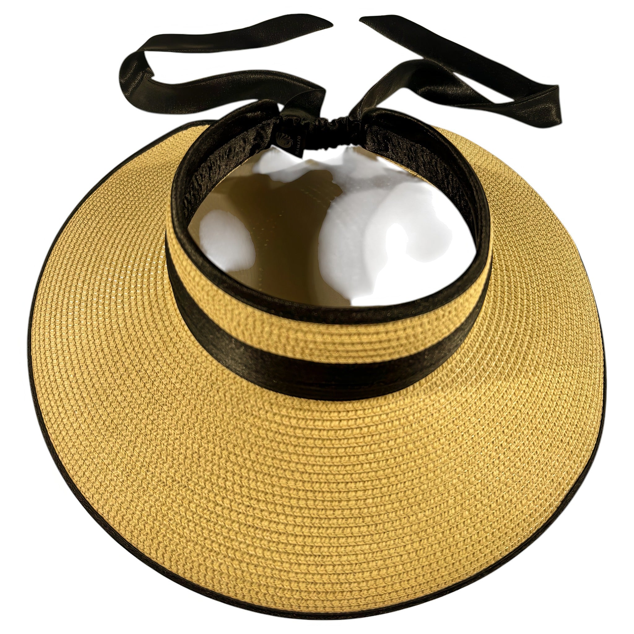 Damazo Eclipse open-top sun hat in beige with wide brim