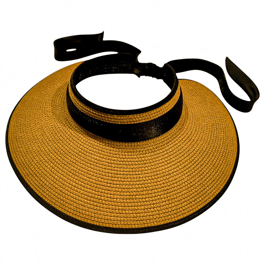 Damazo Eclipse open-top sun hat in beige with wide brim