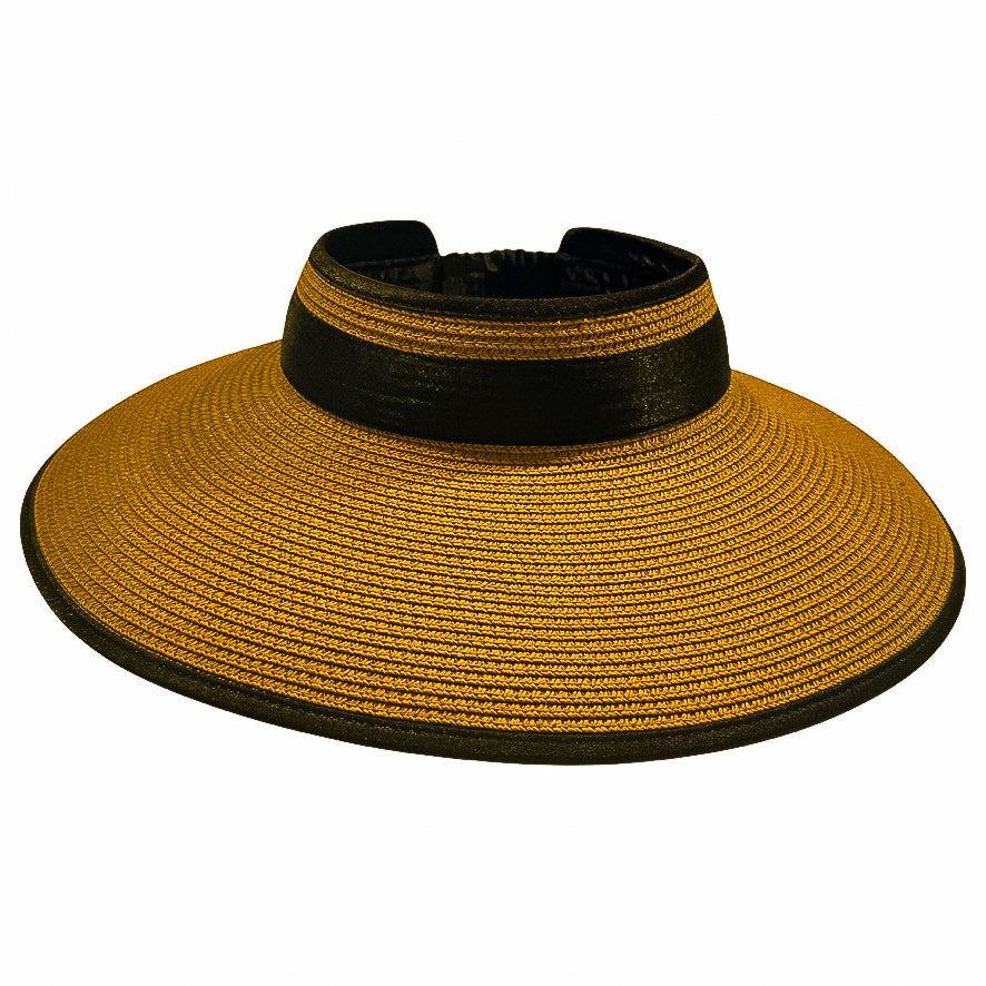 Damazo Eclipse open-top sun hat in beige with wide brim