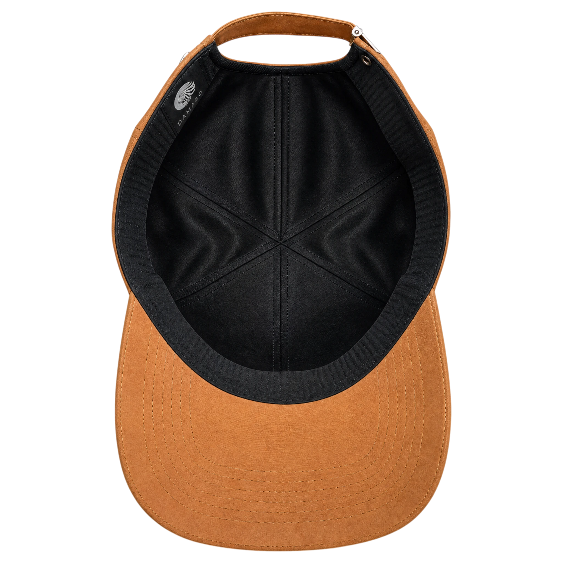 Damazo silk-lined crown detail
