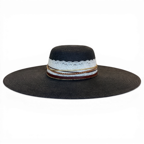 Damazo Ivory Bohemian Soleil Silk-Lined Sun Hat